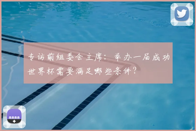 专访前组委会主席：举办一届成功世界杯需要满足哪些条件？